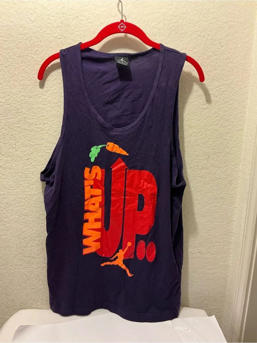 Nike Jordan Graphic Tank with 'What's Up' Print